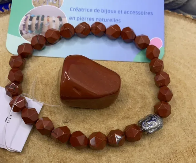 Bracelet Maharo jaspe rouge